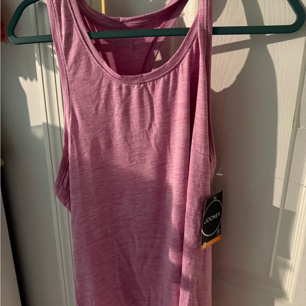 Jockey Pink Sleeveless Tank Top with Wide Straps